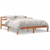 Vidaxl Estructura De Cama Madera Maciza Pino Marrón Cera 120x200 Cm