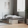 Vidaxl Estructura De Cama De Metal Con Cabecero Blanco 100x190 Cm