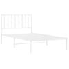 Vidaxl Estructura De Cama De Metal Con Cabecero Blanco 100x190 Cm