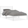 Vidaxl Estructura De Cama De Metal Con Cabecero Blanco 107x203 Cm