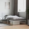 Vidaxl Estructura De Cama De Metal Con Cabecero Blanco 107x203 Cm