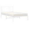 Vidaxl Estructura De Cama De Metal Con Cabecero Blanco 107x203 Cm