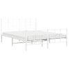 Estructura Cama Metal Con Cabecero Y Estribo Blanco 160x200 Cm