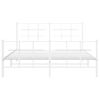 Estructura Cama Metal Con Cabecero Y Estribo Blanco 160x200 Cm