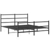 Vidaxl Estructura De Cama Con Cabecero Y Estribo Metal Negro 160x200cm