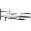 Vidaxl Estructura De Cama Con Cabecero Y Estribo Metal Negro 160x200cm