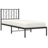 Vidaxl Estructura De Cama Con Cabecero Metal Negro 80x200 Cm