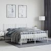 Vidaxl Estructura Cama Metal Con Cabecero Y Estribo Blanco 150x200 Cm