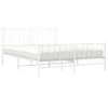 Vidaxl Estructura Cama Metal Con Cabecero Y Estribo Blanco 150x200 Cm