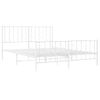 Vidaxl Estructura Cama Metal Con Cabecero Y Estribo Blanco 150x200 Cm