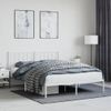 Vidaxl Estructura De Cama De Metal Con Cabecero Blanca 150x200 Cm