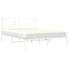 Vidaxl Estructura De Cama De Metal Con Cabecero Blanca 150x200 Cm