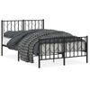 Vidaxl Estructura De Cama Con Cabecero Y Pie Metal Negro 120x190 Cm