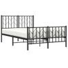 Vidaxl Estructura De Cama Con Cabecero Y Pie Metal Negro 120x190 Cm