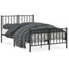 Vidaxl Estructura De Cama Cabecero Y Pie De Cama Metal Negro 120x200cm