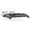 Vidaxl Estructura De Cama De Metal Con Cabecero Blanca 150x200 Cm