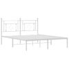 Vidaxl Estructura De Cama De Metal Con Cabecero Blanca 150x200 Cm