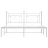 Vidaxl Estructura De Cama De Metal Con Cabecero Blanca 150x200 Cm