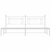 Vidaxl Estructura De Cama Con Cabecero Metal Blanca 200x200 Cm