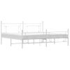 Vidaxl Estructura Cama Metal Con Cabecero Y Pie Cama Blanco 193x203 Cm