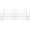 Vidaxl Estructura Cama Metal Con Cabecero Y Pie Cama Blanco 193x203 Cm