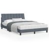 Vidaxl Estructura Cama Con Cabecero Terciopelo Gris Oscuro 140x190 Cm