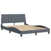 Vidaxl Estructura Cama Con Cabecero Terciopelo Gris Oscuro 140x190 Cm