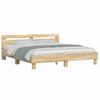 Vidaxl Cama Con Cabecero Madera De Ingeniería Roble Sonoma 160x200 Cm Marrón