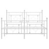 Vidaxl Estructura Cama Metal Cabecero Y Pie De Cama Blanco 140x190 Cm