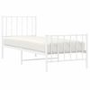 Vidaxl Estructura Cama Metal Con Cabecero Y Pie Cama Blanca 75x190 Cm