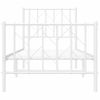 Vidaxl Estructura Cama Metal Con Cabecero Y Pie Cama Blanca 75x190 Cm