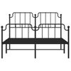 Vidaxl Estructura De Cama Con Cabecero Y Estribo Metal Negro 135x190cm