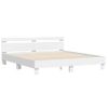 Vidaxl Estructura Cama Con Cabecero Madera Ingeniería Blanco 160x200cm