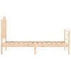 Vidaxl Estructura De Cama Individual Con Cabecero Madera Maciza Marrón