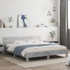 Vidaxl Cama Con Cabecero Madera Ingeniería Gris Hormigón 200x200 Cm