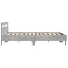 Vidaxl Cama Con Cabecero Madera Ingeniería Gris Hormigón 200x200 Cm