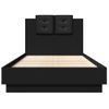 Vidaxl Cama Con Cabecero Madera De Ingeniería Negra 90x190 Cm