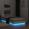 Vidaxl Estructura De Cama Con Cabecero Y Luces Led Blanco 75x190 Cm