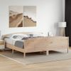 Estructura De Cama Con Cabecero Madera Maciza De Pino 200x200cm Marrón