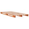 Cama De Palets Madera Maciza De Pino Marrón Cera 90x200 Cm