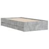 Vidaxl Cama Con Cajones Madera Ingeniería Gris Hormigón 90x200 Cm