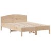 Estructura De Cama Con Cabecero Madera Maciza Pino 140x200 Cm Marrón