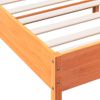 Estructura Cama Con Cabecero Madera Pino Marrón Cera 120x190 Cm