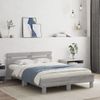 Vidaxl Cama Con Cabecero Madera De Ingeniería Gris Sonoma 135x190 Cm