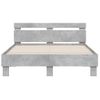 Vidaxl Cama Con Cabecero Madera De Ingeniería Gris Hormigón 135x190 Cm