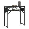 Vidaxl Mesa Consola Con Estante Madera Ingeniería Negra 75x30x75 Cm