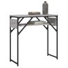 Vidaxl Mesa Consola Estante Madera Ingeniería Sonoma Gris 75x30x75 Cm