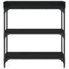 Vidaxl Mesa Consola Con Estantes Negro 75x30x80 Cm