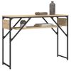 Vidaxl Mesa Consola Estante Madera Ingeniería Roble Sonoma 105x30x75cm Marrón