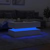 Mesa De Centro Con Luces Led Blanco 90x50x40 Cm